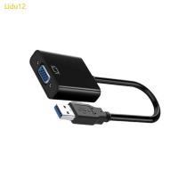 ราคา Lidu12 USB3 0 ถึง VGA อะแดปเตอร์ VGA หญิง USB3 0 ชายแปลง Dongle สําหรับคอมพิวเตอร์ (49812108229)