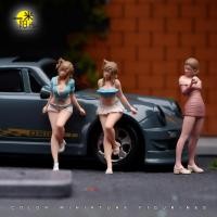 ราคา ทาสี Miniatures 1 64 Scale Girls in ชุดว่ายน้ํากางเกงขาสั้นฉาก Diorama Action Figure Tiny People Model สําหรับรถยนต์ตกแต่งคอลเลกชัน (49811925704)