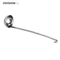 ราคา IFAYSHOW ทัพพีวัด 1 2 3 ออนซ์สแตนเลส ตักลึกทนทานพร้อมตะขอแขวนซุปทัพพีเครื่องครัว (56463185831)