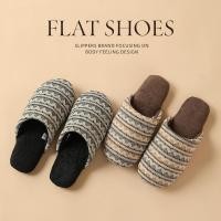 ราคา พร้อมสต็อกสไตล์ญี่ปุ่นรองเท้าแตะผ้าลินินหญิงในร่มใบ้คู่ใช้ในบ้านพื้นกันลื่นพื้นนิ่มสี่ฤดูรองเท้าแตะสูง (44130686678)