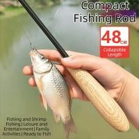 ราคา JEPDWN Fishing Pole Mini 1 2 2 1m เบ็ดตกปลาแบบพับเก็บได้ เบ็ดตกปลาแบบพกพาแบบพับเก็บได้ Stream Fishing (52813876323)