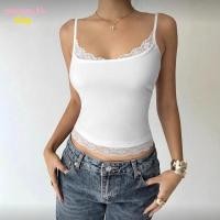 ราคา PENINON เสื้อครอปเปลือย เสื้อชั้นในสตรีตัดลูกไม้คอยู ทรงเข้ารูปสปาเก็ตตี้สายเดี่ยวแขนกุดสําหรับสวมใส่ทุกวัน (53859990394)