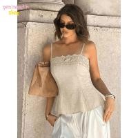 ราคา เพนนีตัน เสื้อกล้ามสตรี คอเหลี่ยมสลิมฟิตฤดูร้อนลูกไม้ยกทรง สายเดี่ยวลําลองปักจีบเสื้อ เป๊ปลัม สําหรับผู้หญิง (55963456656)