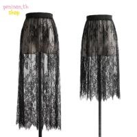 ราคา PENINON กระโปรงยาว Tulle ลูกไม้ Elegant ลูกไม้ตาข่ายกระโปรง แฟชั่นโปร่งใส 2 ความยาวสุภาพสตรี Tulle กระโปรงมินิสุภาพสตรี (46661346410)