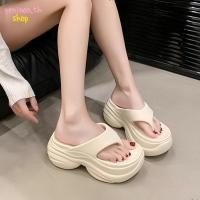 ราคา รองเท้าแตะ PENINON รองเท้าแตะผู้หญิงกันลื่นเพิ่มความสูง แฟชั่นพื้นนิ่ม8ซม EVAรองเท้าแตะชายหาดน้ําหนักเบาในร่มกลางแจ้ง (53214072530)