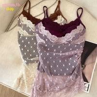 ราคา PENINON เสื้อชั้นในสตรีผู้หญิง เสื้อกล้ามแขนกุดลายจุดปลอมสองชิ้น ลูกไม้สลิมฟิตหวานลูกไม้แผ่นในตัวยกทรงฤดูร้อน (58113451631)