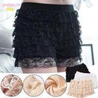 ราคา PENINON Princess Lolita กางเกงขาสั้น ลายลูกไม้ มีระบาย ยืดหยุ่นที่เอว ป้องกันการทะลัก ระบายอากาศได้ดี (43819857984)