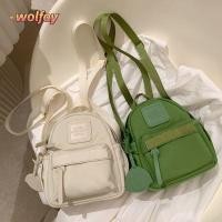 ราคา กระเป๋านักเรียน YOLANDA กระเป๋าเป้สะพายหลังผ้าแคนวาสสีทึบ กระเป๋าเป้เดินทางขนาดเล็กแฟชั่นนักเรียน (57113381658)