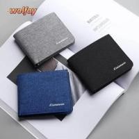 ราคา YOLANDA กระเป๋าสตางค์ผู้ชาย กระเป๋าใส่เหรียญ ที่ใส่บัตรสีทึบ ผ้าใบทนทานกระเป๋าเงินกระเป๋าคลัทช์ (55363373614)