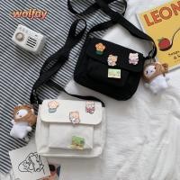ราคา YOLANDA กระเป๋าสะพายผ้าแคนวาส กระเป๋าถือลายการ์ตูนขนาดเล็ก กระเป๋าสะพายข้างจี้ (53913378988)