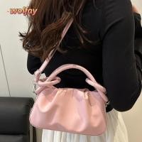 ราคา YOLANDA กระเป๋าถือจับจีบ กระเป๋าสะพายข้างเมฆจีบหนัง PU กระเป๋า Messenger ขนาดเล็กแบบพกพาผู้หญิง (52113096418)