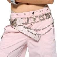 ราคา Original Y2K Style Crocodile Pattern Butterfly Belt Womens Accessories (40904178517)