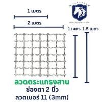 ราคา AST ลวดตาข่ายตะแกรงสาน ช่อง 2 นิ้ว กว้าง 1 2 เมตร x สูง 1 เมตร และ 2x1 5 เมตร ลวดตาข่ายสาน เส้นลวดหยิก (50754974906)