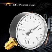ราคา Ujewndju Air Oil เครื่องวัดความดันน้ํา 1 4 นิ้ว NPT 0 10 บาร์ด้านข้าง Mount Manometer (57911752231)