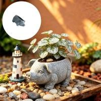 ราคา Kiss Whimsical Piggy Planter สําหรับ Succulents จอแสดงผลตั้งโต๊ะและสีเขียวขนาดเล็ก การก่อสร้างยางเคลือบเพิ่มสนุกกับ A (55913479800)