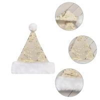 ราคา Cc ตุ๊กตาคริสต์มาส Santa หมวก Unisex ลายปิดทองสําหรับผู้ใหญ่วัยรุ่น (52363038560)