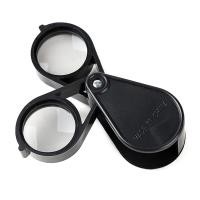 ราคา Cc Double Folding Jewelers Loupe แว่นขยายกระเป๋า 5X 5X แบบพกพาแว่นขยายกระเป๋า Handhold สําหรับอ่านหนังสือ Hob (50613033538)