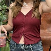 ราคา Smoothy Co The Coco เสื้อกล้ามคล้องคอ มีฟองน้ำ สีแดงเลือดหมู (26639601896)
