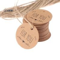 ราคา J R 100 ชิ้นกระดาษคราฟท์แขวนแท็กสําหรับคุณรูปแบบป้ายสําหรับของขวัญ Tragging Paage Decor (57314296681)