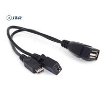 ราคา J R 1 ชิ้น Usb One cent สองพอร์ตอะแดปเตอร์ OTG สายเคเบิลสําหรับแท็บเล็ตมือถือแหล่งจ่ายไฟภายนอก (56564234101)