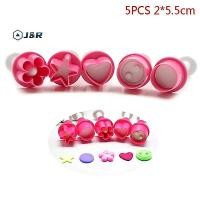 ราคา J R 5 ชิ้นเครื่องตัดคุกกี้หัวใจ Plunger แม่พิมพ์เค้กปุ่มดาวพลัมบิสกิต Mould ตกแต่ง (55763136495)
