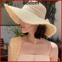 ราคา ADDOM หมวกกันแดดกลางแจ้ง หมวกฟางลูกไม้โบว์มีสไตล์ ของขวัญลูกไม้ Frills หมวกชายหาดสไตล์ฝรั่งเศสหรูหรา (57314252123)