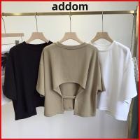 ราคา ADDOM Spice Girl Top Summer Sweet Spice Backless Short T shirt Fashion Casual Simplicity Korean Short Top Female (56414250633)