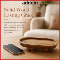 ราคา ADDOM รูปไข่ยกระดับถาดถาด ถาดสีน้ําตาลสี่ฟุตไม้เดสก์ท็อปขาตั้งแท่น ไม้ 1 77in ห้องน้ํา Entryway ผู้ถือจอแสดงผลไม้ (56414184314)