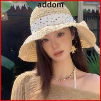 ราคา หมวกสาน เพิ่ม หมวกฟางกันแดดลายจุด หมวกกันแดดปีกกว้างแฟชั่นหรูหราชายหาดริมทะเล (56014250030)