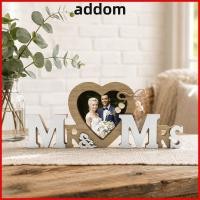 ราคา ADDOM งานแต่งงานโต๊ะป้ายตัวอักษรตกแต่ง ทูโทนไม้และสีขาว Letter Craft 9 84x4 13x0 59 ใน MR MRS กรอบรูปไม้หัวใจ ช่องเสียบการ์ดรูปหัวใจ (56013959053)