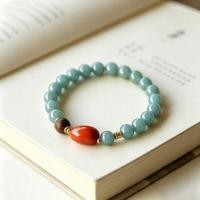 ราคา สร้อยข้อมือหยกน้ําสีฟ้าสําหรับผู้หญิง สร้อยข้อมือหยกหยกไม้กฤษณาสีแดงภาคใต้ระดับไฮเอนด์ (48312627501)