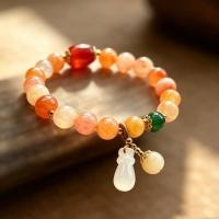 ราคา ใหม่หยกผ้าไหมทองสไตล์จีนหลายอัญมณีสร้อยข้อมือรุ่นผู้หญิงอิ่มตัวหยกสีขาวจี้สันติภาพและเครื่องประดับโชคลาภ (47213850046)