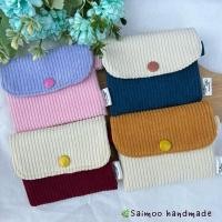 ราคา กระเป๋าตังค์ ผ้าลูกฟูก ทูโทน งานแฮนด์เมด พร้อมส่ง (22160743455)