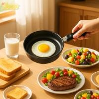 ราคา SEEO หม้อกระทะเหล็ก NonStick 14 ซม 16 ซม 18 ซม กระทะขนาดเล็ก เครื่องครัวหนาอเนกประสงค์ไม่เคลือบซอสกระทะแก๊สเตาแม่เหล็กไฟฟ้า (52464017406)