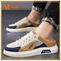 ราคา มีสินค้า ตาข่ายสวมผู้ชาย รองเท้าครึ่งตัวแบบสวมสําหรับผู้ชายรุ่นใหม่รองเท้าผ้าใบกีฬาลําลองตาข่ายระบายอากาศแบบไม่มีส้นใส่ใ (56961392759)