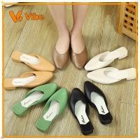 ราคา พร้อมสต็อก รองเท้าแตะสตรีฤดูร้อนล่อแบบสวมพร้อมหัวปิดส้นหนาและหัวแหลมรองเท้าขี้เกียจกลางแจ้งกันลื่นสบายๆน้ําหนักเบาและระบายอาก (56161347908)