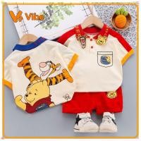 ราคา เสื้อยืดพิมพ์ลายปลาฉลามสําหรับเด็ก เด็กชายฤดูร้อนฝ้ายที การ์ตูนสัตว์ด้านบนในสต็อก ชุดชุดแขนสั้นฤดูร้อนใหม่สําหรับเด็กชายอายุ 1 ถึง 5 การ์ตูนปกลําลองสองช (50912474282)