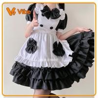 ราคา ฮาโลวีนเครื่องแต่งกายในสต็อกสีดํามืดโกธิคแม่บ้านเครื่องแต่งกายชุดโลลิต้าสําหรับสาววัยรุ่นน่ารัก (50064300284)