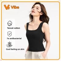 ราคา Camis เสื้อกล้ามเสริมฟองน้ํา สายเดี่ยวผู้หญิง sejuk ในสต็อก เสื้อสายเดี่ยวคอเหลี่ยมฤดูร้อนของผู้หญิงพร้อมผ้าระบายความร้อนแผ่นรองบราในตัวและสายรัดไหล่กว้างเสื้อกล้ามชั้นเข้ารูป (46462394616)