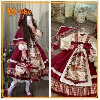 ราคา ชุดโลลิต้า ในสต็อก ชุดโลลิต้าหนูน้อยหมวกแดง Berry Maiden OP ชุดนักเรียนสไตล์ตะวันตกน่ารัก (46211792286)