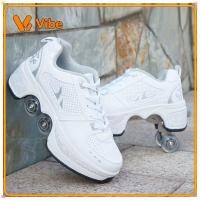 ราคา ชุดอินไลน์สเก็ตสําหรับเด็กพร้อมอุปกรณ์ป้องกัน ในสต็อก รองเท้าสเก็ตนักเรียนอเนกประสงค์ Four Season Convertible 4 ล้อสําหรับ Scootering Roller Skating (44511669012)