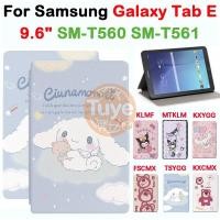 ราคา SAMSUNG TuyeสําหรับSamsung Galaxy Tab E 9 6 2015 SM T560 SM T561 SM T560NUหนังPUน่ารักการ์ตูนแฟชั่นFlip Standกรณีแท็บเล็ต (54112880468)