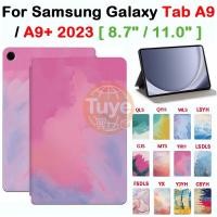 ราคา SAMSUNG TuyeสําหรับSamsung Galaxy Tab A9 A9 A9 Plus 11 0 8 7 2023 แฟชั่นสีน้ําภาพวาดสีน้ํามันสไตล์คุณภาพสูงฝาครอบTab A9 A9 5GหนังPUพร้อมขาตั้งป้องกันกรณี (54762868712)
