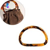 ราคา LAKAM ที่จับกระเป๋าถือ 2 ชิ้น ที่จับกระเป๋าเรซินโปร่งแสงทรงกลมครึ่งวงกลม ทนทานเต่า D Shape Amber Resin D Shaped Bag Handle ของขวัญให้ (56714824001)