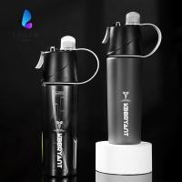 ราคา LAKAM Misting Water Bottle 600ml Insulated Spray Mist Sip Water Bottle Lightweight BPA Free Leakproof Cool Sports Bottle for Fitness Outdoor (56163160105)