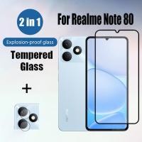 ราคา 2 in 1 กระจกนิรภัยป้องกันหน้าจอสําหรับ Realme Note 80 70 60x 60 50 4G 9D ฟิล์มป้องกันกระจกพร้อมกล้องเลนส์ฟิล์ม (46407697687)