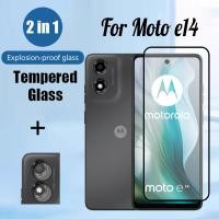 ราคา Moto e14 2 in 1 กระจกนิรภัยป้องกันหน้าจอสําหรับ Motorola Moto G64 G84 G54 G34 G24 G14 G04 G04s 4G 5G ฟิล์มป้องกันกระจก ฟิล์มเลนส์กล้อง (55508773079)