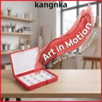 ราคา KANGNKA 2PCS สี Storage Palettes กล่อง สีแดง สีฟ้า 12 24 กริดสีน้ํากล่อง แต่ละตาราง Division นูนพื้นผิวพลาสติกแบบพกพาสีกล่องสีน้ํา Pigment Keeping (57514831155)