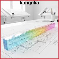 ราคา KANGNKA ไม้บรรทัดสี ไม้บรรทัดนักเรียนเรขาคณิตลูกบาศก์ อะคริลิ 2 ใน 1 30 ซม เครื่องมือวาดภาพการเรียนรู้คณิตศาสตร์ชุดเครื่องเขียน (46762986449)