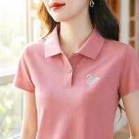 ราคา Polo Shirt Women สีชมพูอ่อน เสื้อคอปก ผู้หญิง เนื้อผ้าวุ่น นุ่มสบาย ไม่ระคายเคือง (45406961982)